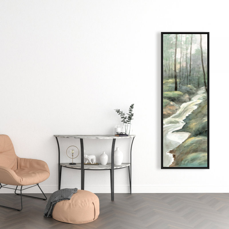 Chute d'eau - toile encadrée 16 po x 48 po, H 48 po x l 16 po