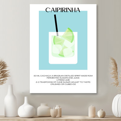 Caipirinha, cocktail brésilien - Art mural cocktails