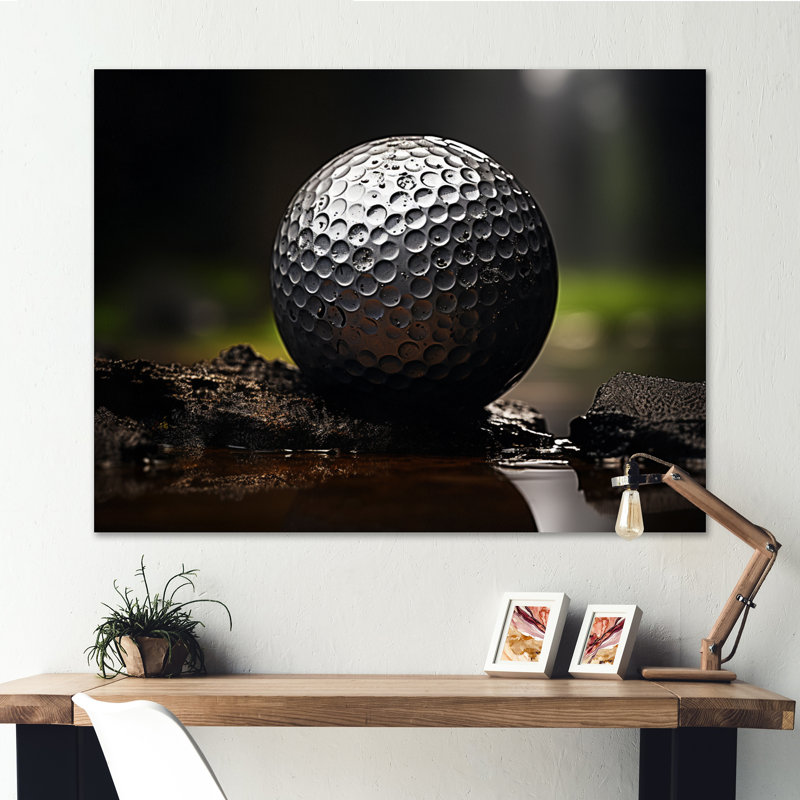 Golfers Focus - Sports Framed Canvas Prints, 34" H x 44" W x 1.5" D, Wrapped Canvas