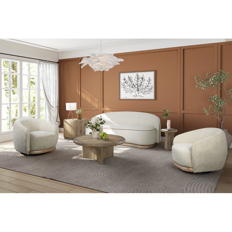 Chaise pivotante en bois - plume d'Amazonie