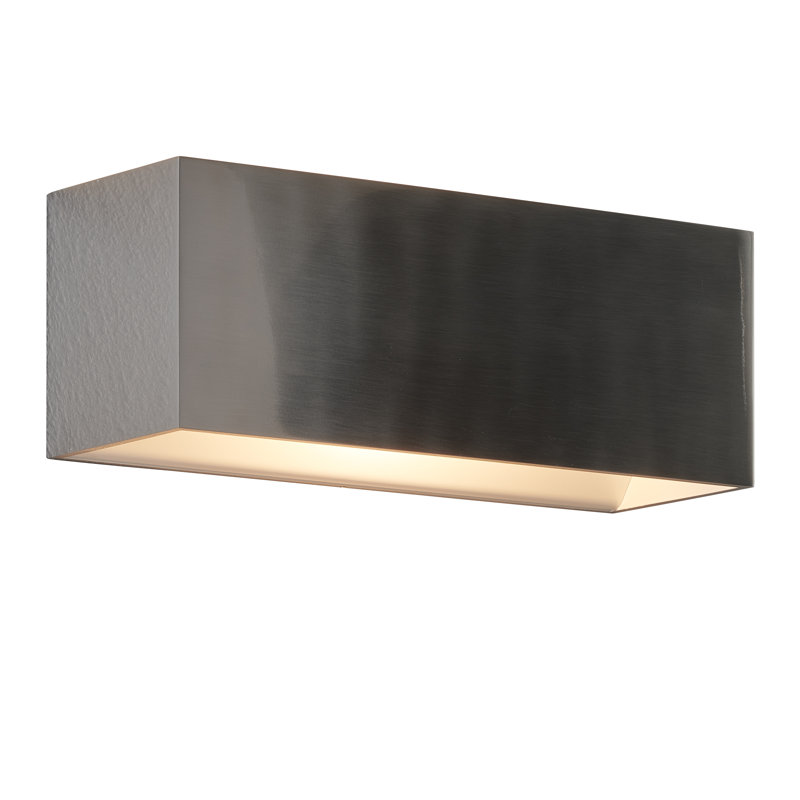 QB LED Flush Mounted Sconce, Brushed Chrome