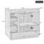 Meuble-lavabo 36 po avec lavabo en céramique, meuble-lavabo moderne en grain de bois naturel, structure en bois d'hévéa massif, portes doubles à fermeture en douceur et 4 tiroirs
