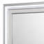 Miroir de commode Gala, bordure en cristal intégrée avec DEL, gris 40 x 44