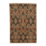 Ikat Area Rug in Brown/Orange/Dark