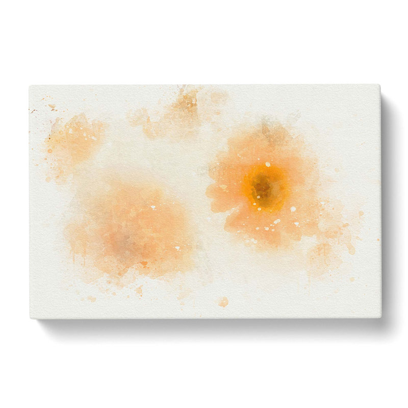 Flower Collage in Abstract - Wall Art, 35cm H x 50cm W x 3cm D, Wrapped Canvas