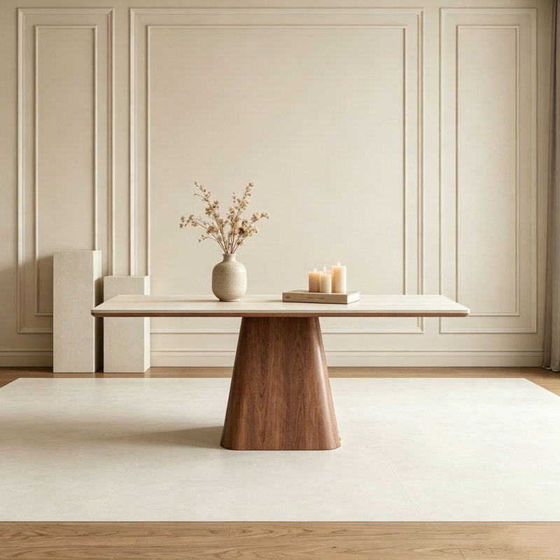 Table French Stone, H 29,5 po x l 63 po x P 31,5 po