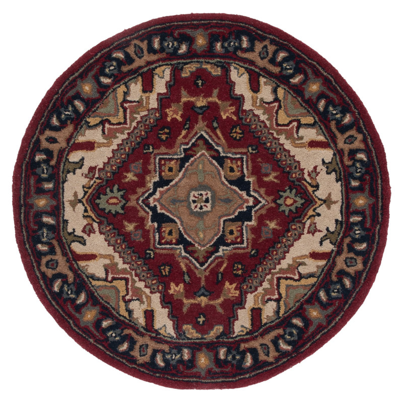 Alger Hand Tufted Wool Oriental Rug, Round 3'6"