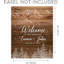 Custom Large Wedding Canvas Guestbook Alternative, Rustic Wood White Forest, Vertical