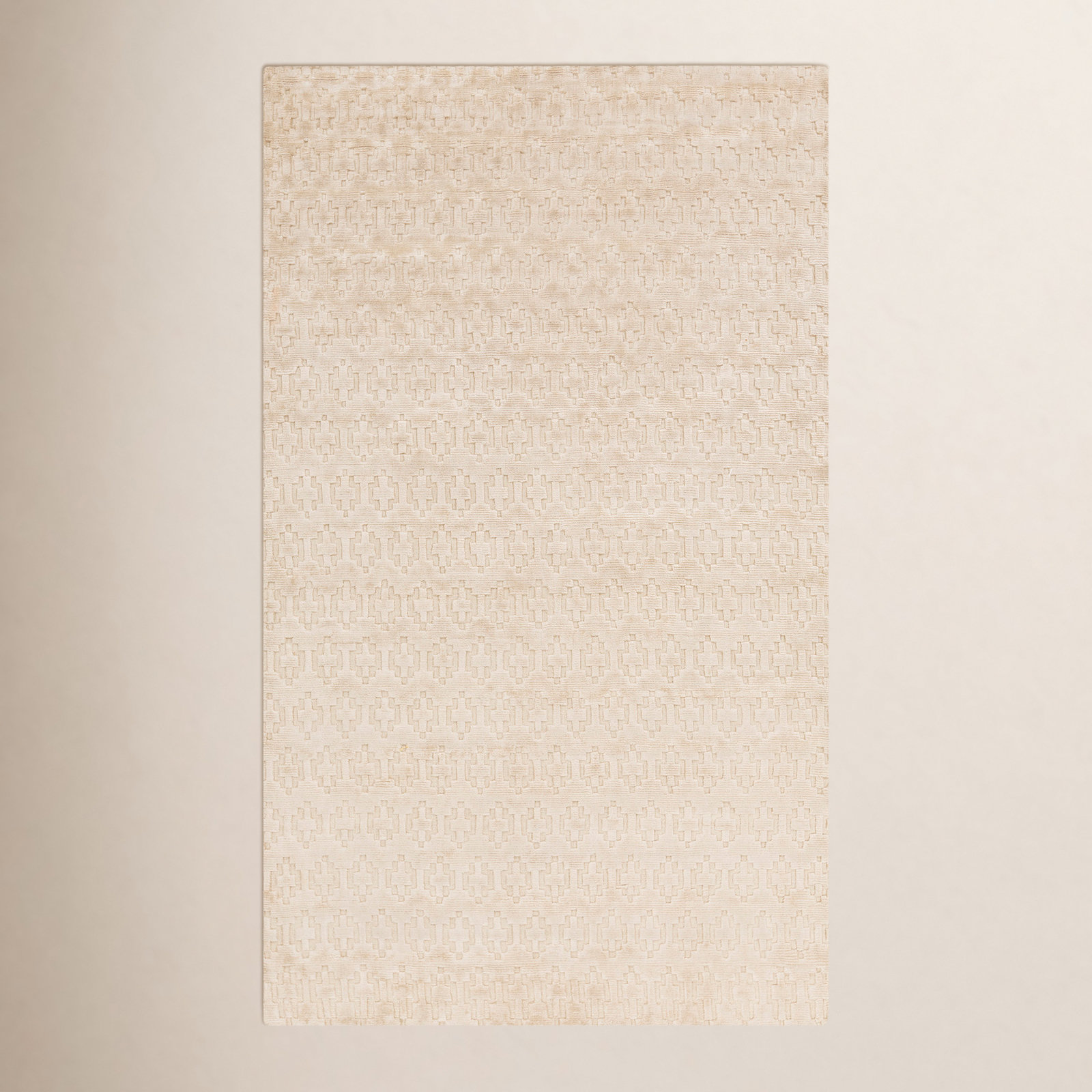 Liliana Ivory Hand-Woven Geometric Rug, 2' x 3'