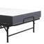 Lit simple pliant de 75 pouces avec matelas confortable en mousse à mémoire de forme de 5 pouces, conception d'espace, structure en métal sur roulettes pour adultes, roues de 5 po pour économiser de l'espace, petits espaces idéaux