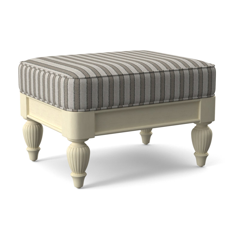 Grand View Ottoman, Bisque Finish, Gray Sugar Performance; 0863-84