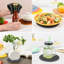 Ensemble de 4 sous-tapis ronds en silicone, supports pour casseroles et napperons-1624154567