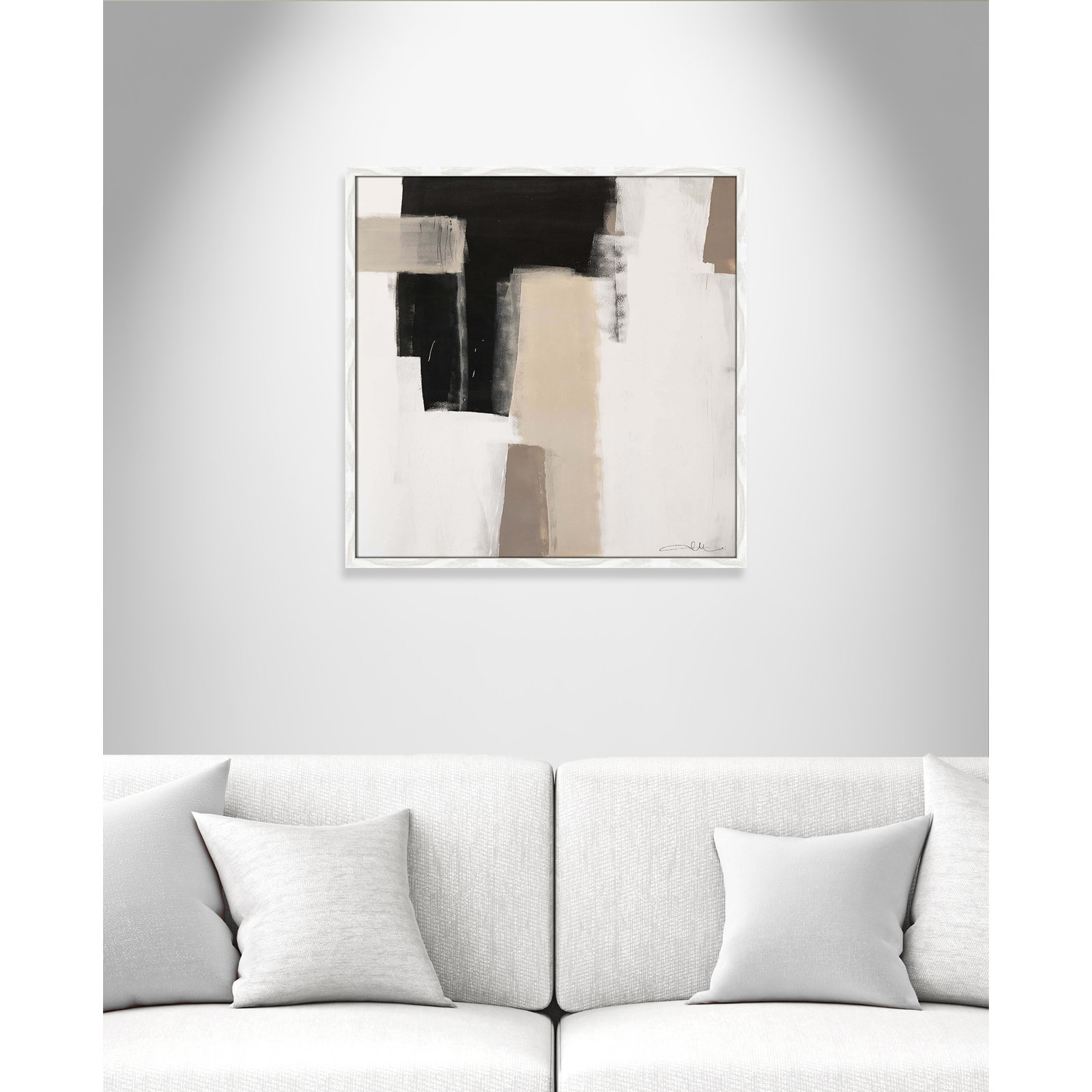 Earth Scapes I-A Print by Casa Fine Arts, 27.5" H x 27.5" W x 1.25" D, White Slim Framed