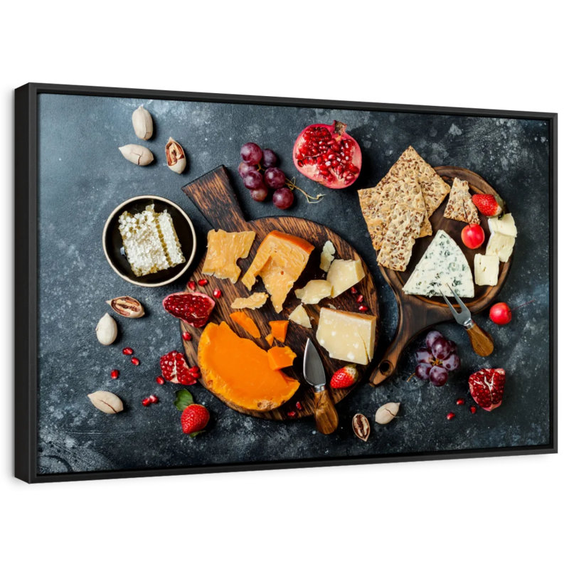 «Servings Of Cheese And Fruits», reproduction sur toile, H 29 po x l 43 po