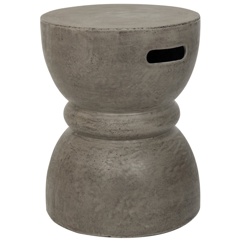Ferndown Concrete Top End Table, Dark Gray
