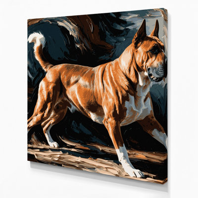 «Dogs Tosa», art mural sur toile noire