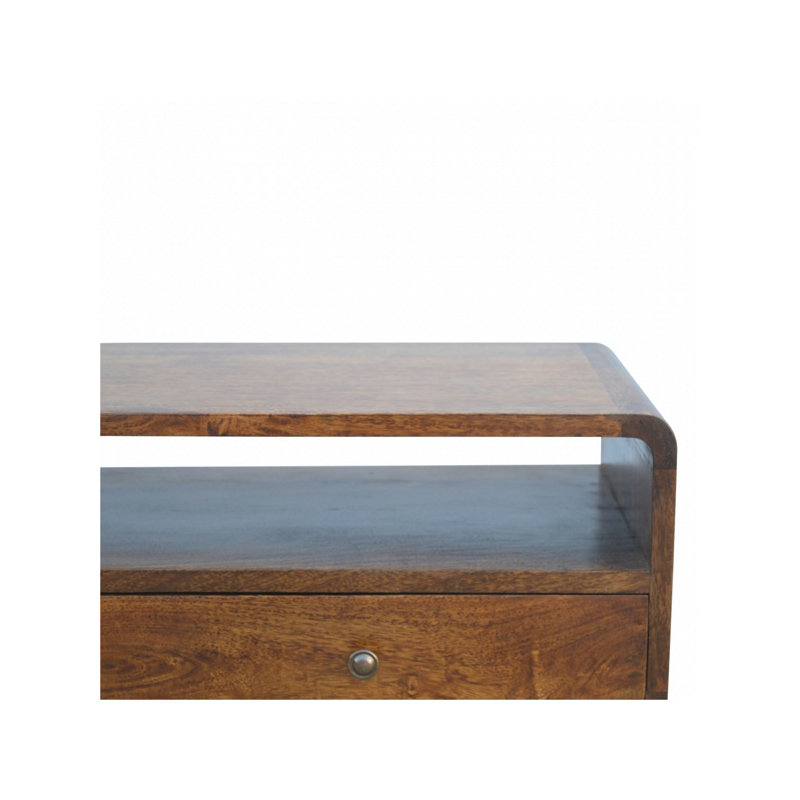 Addison 92cm Solid Wood Console Table, Brown