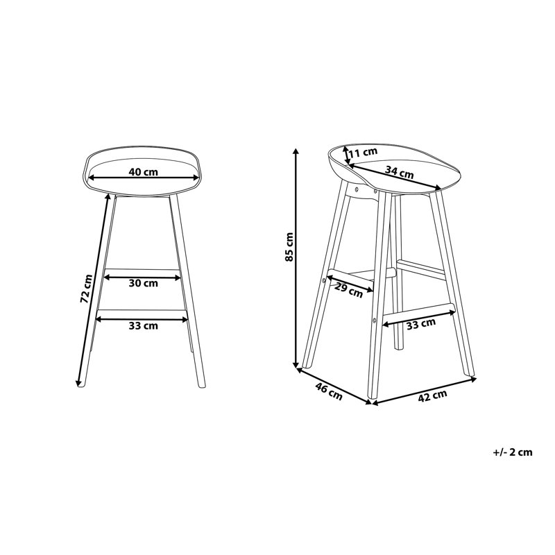 Benjamin Counter Stool with Solid Wood Frame, Light Blue