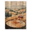 Vignoble avec verre de vin en Provence III - Impression sur bois de vignoble - sur bois de pin naturel-1960503338