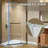 Corner Shower Enclosure 36 In. W X 72 In. H Frameless Neo-Angle Shower Enclosure, 1/4" (6Mm) Clear SGCC Tempered Glass, Pivot Shower Door In Matte Black,Shower Base Not Included-123210302