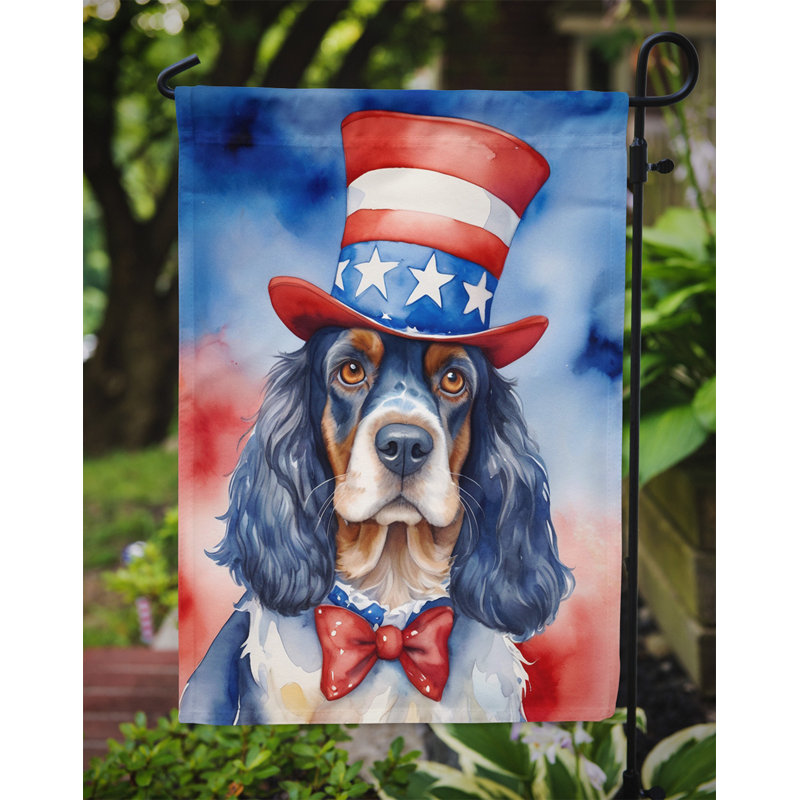Drapeau patriotique du jardin américain, Épagneul cocker anglais noir