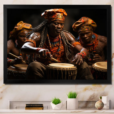 African Rhythmic Drums II - African Art Wall Decor