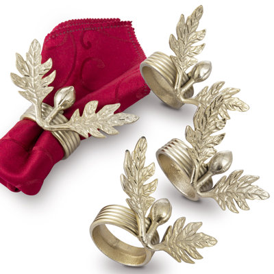 Metal Gold Olive Napkin Ring