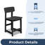 Tabouret de bar extérieur empilable en plastique (ensemble de 2)-997562073