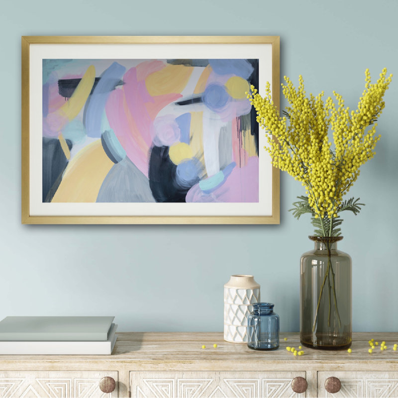 The Sunday - Single Picture Frame Art Prints, 53cm H x 73cm W x 2cm D, Gold