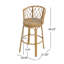 Tabouret de bar d'extérieur en osier 28,75 Bhawana PE