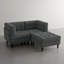3 Seater Corduroy Sectional-286994998
