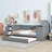 Twin Size Daybed With Storage Arms, Trundle And Charging Station, Gray-368261991