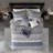 Navy Jacquard Quilt Set With Bonus Decorative Pillows - King