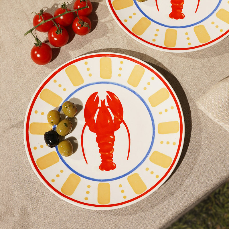 Set of 4  Lobster Dinner Plates