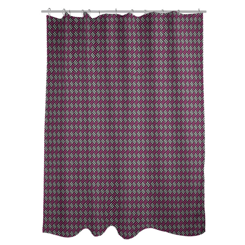 Rideau simple art déco, Pink Stripe 1