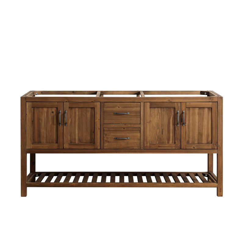 Base de meuble-lavabo double 71 po en noyer de Dallan