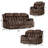 Ireneo 3-Piece Stain Resistant Microfiber Manual Reclining Living Room Set-100500986