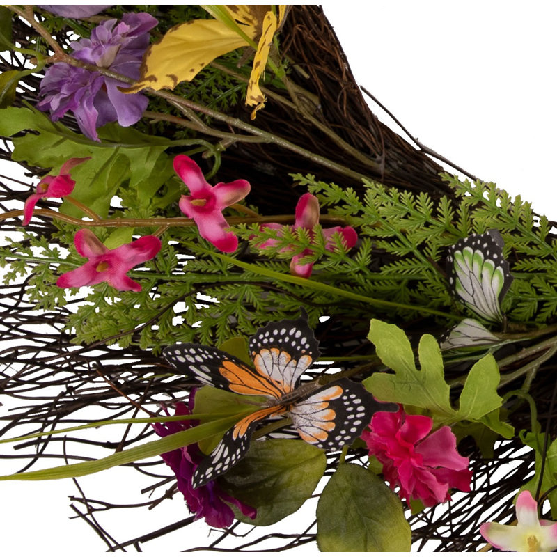 Couronne de brindille papillon 24 po