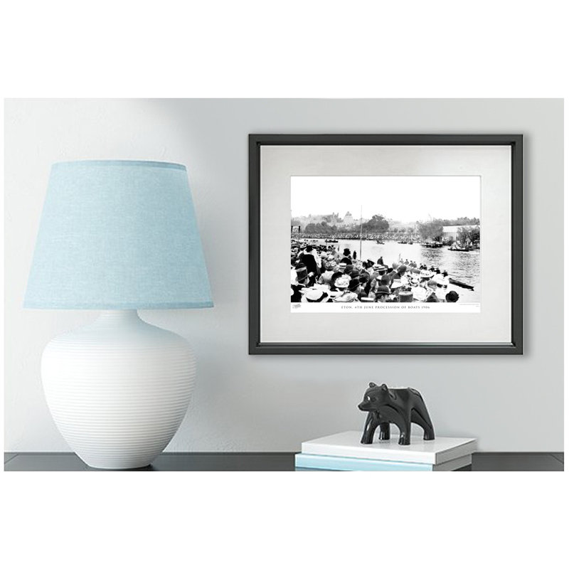 Eton, 4Th June Procession Of Boats 1906 - Single Picture Frame Print, 40cm H X 50cm W x 2cm D