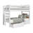 Treva Solid Wood Standard Twin over Twin Bunk Beds, 3 Step Ladder, 2 Under Bed Drawers, White-1449595122