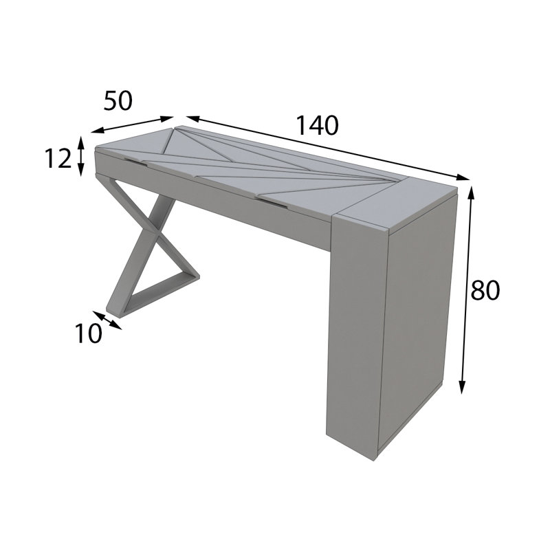 Ensemble coiffeuse avec tabouret et Miroir, Ultrabrillant