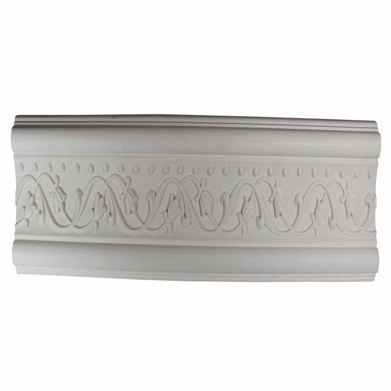 Primed White Urethane Ornate Crown Molding 96" L