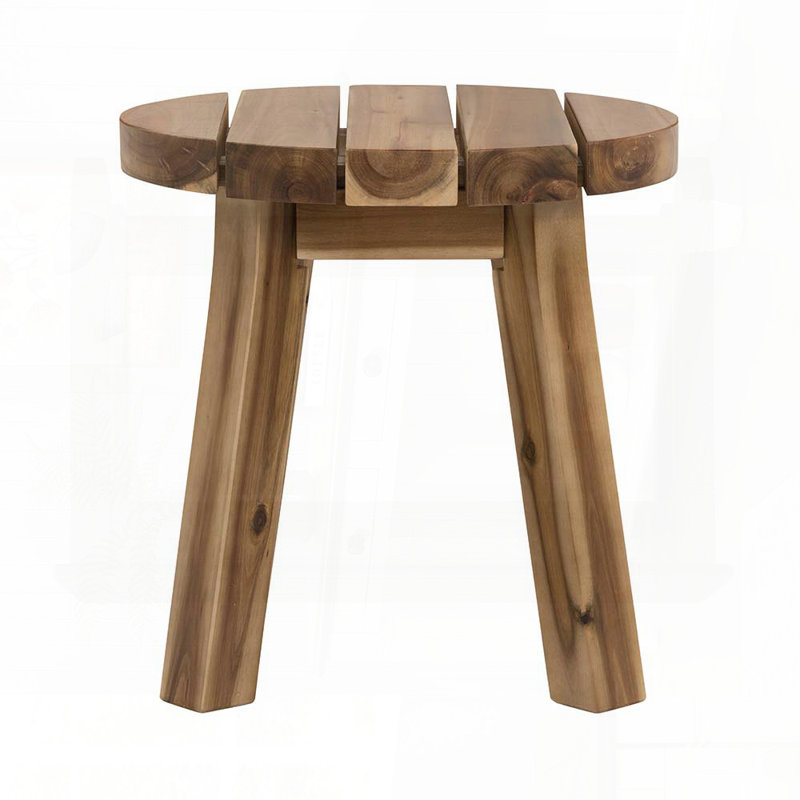 D16x16" Round Side Table, Solid Wood