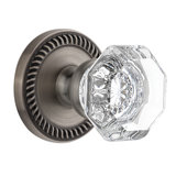 Grandeur Newport Rosette Single Dummy with Chambord Crystal Door Knob