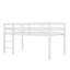 Lit mezzanine bas en bois avec échelle-858322134