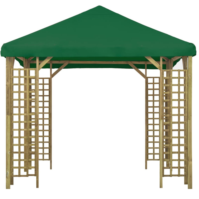 Harumi 3m x 3m Solid Wood Party Tent, Green