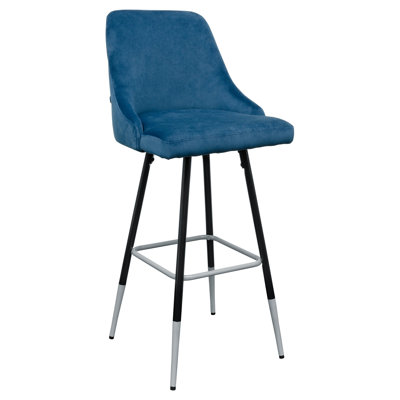 Darmstadt Upholstered Counter Stool with Solid Wood Frame
