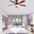 52 Inch Indoor Ceiling Fan With 3 Color Dimmable 5 ABS Blades Remote Control Reversible DC Motor Black With Led Light-2088275322-2088275325
