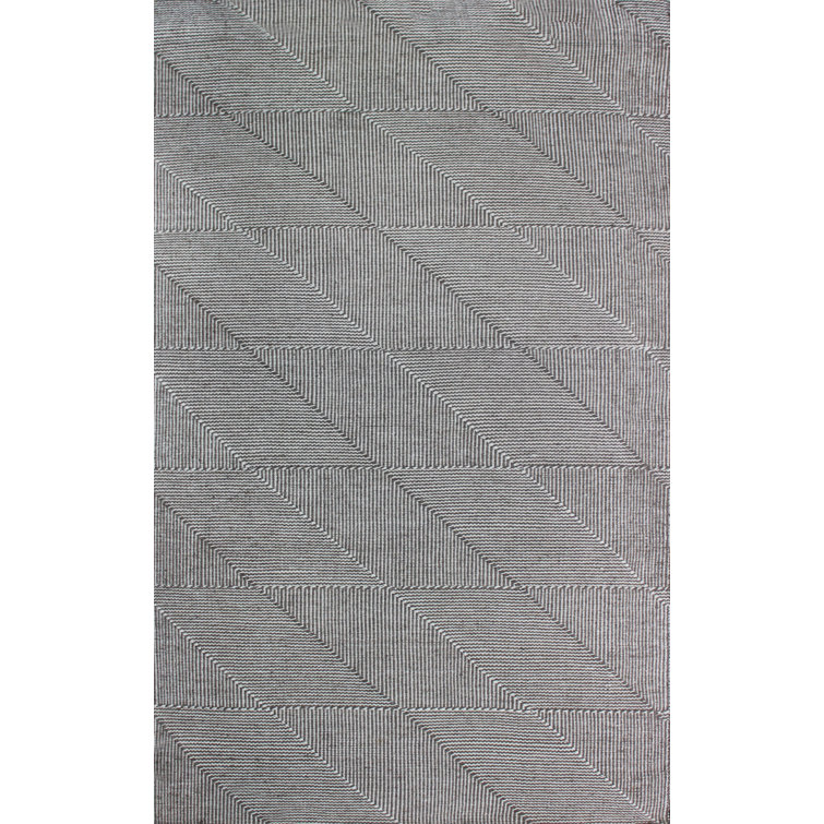 Borja Geometric Handmade Tufted Wool Neutral Area Rug
