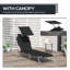 Chaise longue d'extérieur, chaise longue pliante réglable-1322323542